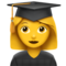Woman Student emoji on Apple